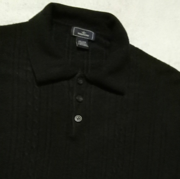 Dockers Black Collared Crew Neck Super Soft Knit Sweater Men's size XXL - Picture 5 of 11